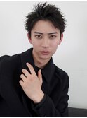 メンズカット×スパイキーショート×アップバング