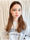 ストカールでくせを抑えたニュアンスストレート