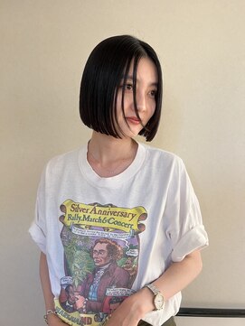 ホテリー(Hotely) ボブカット×ブリーチなしカラー 【カット】【ブリーチなし】