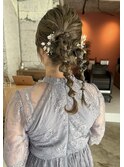 ヘアアレンジ/ねじりアレンジ/結婚式アレンジ/２０代/３０代