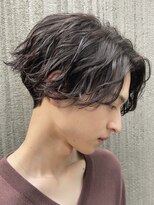 フィフス 渋谷(fifth)&nbsp;アップバングセンターパート7:36:4束感波巻きスパイラルパーマ