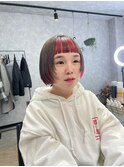 ボブ/ミニボブ/切りっぱなしボブ/外ハネ/外ハネボブ/韓国