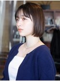 切りっぱなしボブ/美髪のススメ/脱白髪染め/ミニボブ/韓国風
