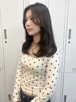 ワンカールレイヤーカット＊オリーブグレージュ