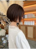 大人ショート×アッシュブラウン