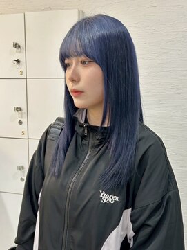 インク サカエ(inq sakae) ブルーブラック/レイヤーカット