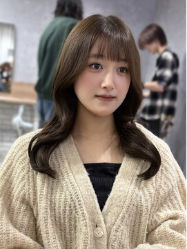 モク(mok) ブリータなしで明るめブラウン×韓国巻き★yuka