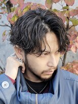 フィフス 渋谷(fifth) 渋谷センターパートルーズパーマシャドウパーマ波巻きパーマ緩め