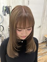 ヘアスタジオワン 藤沢店(HAIR STUDIO ONE)&nbsp;レイヤー×ミルクティーベージュ