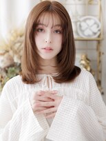 カバーヘア ブリス 戸田公園西口店(COVER HAIR bliss)&nbsp;春カラーブリーチなし小顔ミディアムレイヤーa戸田公園20代30代