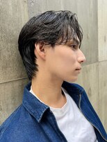メンズヘア ガーデン 銀座(Men's hair GARDEN)&nbsp;センターパートスパイキーショートフェザーパーマダークアッシュ