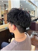 シャドウパーマ　メンズショート　佐世保