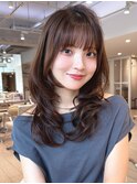 くびれレイヤー×顔周りカットで小顔に☆ふんわりセミロング