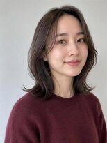 ウールトウキョウ 渋谷(wool TOKYO)&nbsp;外ハネくびれミディ×ブリーチなし透明感ダークモカ