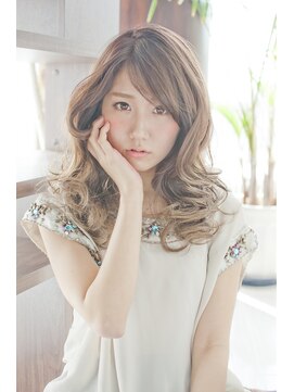 ディフィーノ 青山(DIFINO) 外国人風☆セミロング☆ほつれウェーブ☆ヌーディーカラー