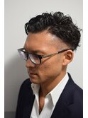メンズ ワイルドソフトアフロ スキンフェード