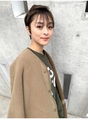 透け感前髪アレンジ×ハンサムショート**