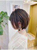 【Lond佐野】大人かわいい小顔耳かけボブアッシュブラウン
