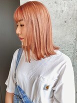 ヌイ 横浜(nui) ピンクベージュ _フリンジウェーブココアブラウン前髪