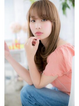 ミック 日暮里店(miq) 透け感オリーブカラーシースルーワンカールセミディa1