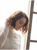 ナチュラルボブ/くせ毛風ボブ/20代30代【カペリベラグラマラス】