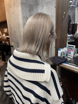 ラフ(LAFF) #黒髪#ボブルフ#ネビージュ#小顔#ワンレン