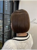 五反田駅美容室★ミニボブ/切りっぱなしボブ/ナチュラルベージュ