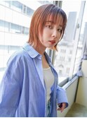 内巻き ボブ 顔まわりレイヤー ストレート