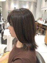 くびれミディ　レイヤー　髪質改善カラー　グレージュ　銀座