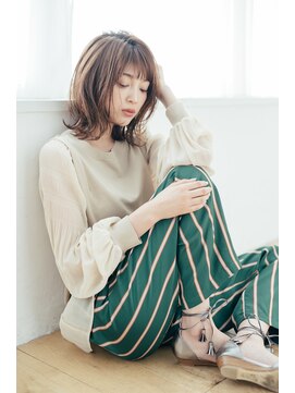 ヘアーラウンジ エゴ(Hair Lounge EGO) 似合わせ骨格の大人ミディ　グレーベージュ　武蔵新城