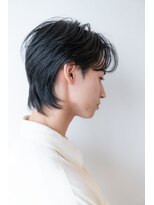 イオ 本厚木(io)&nbsp;センターパートウルフアッシュブラックコンマバング