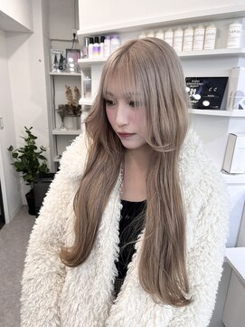 ペレ 渋谷(PELE) 切りっぱなしボブ/エアリーロング/美髪/ピンクブラウン/渋谷