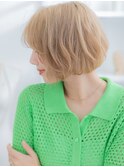 ナチュラルハイトーン前下がり小顔こなれボブa越谷20代30代40代