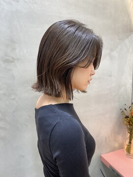 ロンドポレール 北千住(Lond polaire) ぱつっと外ハネボブ×オリーブグレージュ