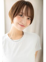 カバーヘア ブリス 大宮西口(COVER HAIR bliss) モカブラウン小顔補正カットひし形丸みショートY大宮20代30代