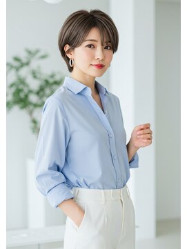 フルショウ 栄店(FURUSHO) 小顔マッシュショート上品マッシュくすみベージュ