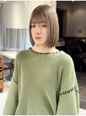 ボブ　ミルクティーベージュ　ダブルカラー　横浜