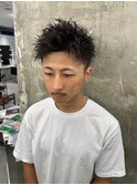 波巻きツイストスパイラルパーマ/フェザーパーマ/眉毛/メンズ 