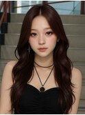 ミニウルフレイヤーカット顔周り前髪韓国ミディアムロング/銀座