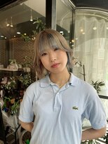 ヘアーアンドメイク ビス(HAIR&MAKE bis)&nbsp;グレーミルクティー×アッシュブルー/デザインカラー【NOKA】