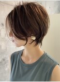 ショート/顔まわり/丸み/縮毛矯正/白髪ぼかし/立川