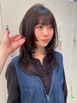 ロミー 本厚木(ROMMY.)&nbsp;本厚木☆ロングレイヤーカット前髪ありウルフ/シャギーブラウン