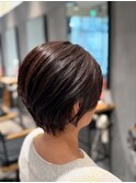 30代40代50代絶壁解消耳かけ前下がりショートボブ[蒲田AIR牧]