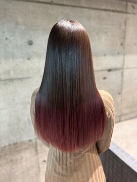 グランアージュ 池袋東口店(grandage) 髪質改善大人レイヤーロング/ピンクグラデーションカラー/池袋駅