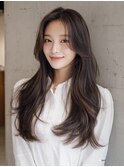 レイヤーカット/韓国/マロンブラウン/顔回り/梅田/大阪梅田駅