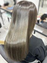 ハーシーバイアポロ 相模大野(HERSHE by apollo) x髪質改善/ホワイトグレージュ/レイヤーカット/チェリーブラウン