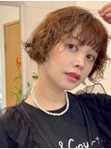 ボブパーマ/ラフパーマ/前髪パーマ/ミニボブ/ナチュラルブラウン