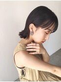 大人可愛い切りっぱなしボブ似合わせカット【AMU/自由が丘】