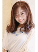 長めバング結べるボブ大人可愛いゆるふわカジュアル透け感バング