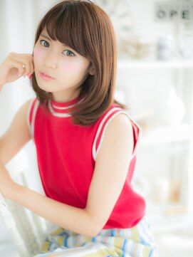 モッズヘア 越谷(mod's hair) ■斜めバングで目力ＵＰワンカールセミディ15★越谷10代20代30代